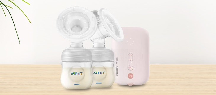 Máy hút sữa điện đôi Philips Avent Eureka SCF393.11 có 2 đầu hút sữa