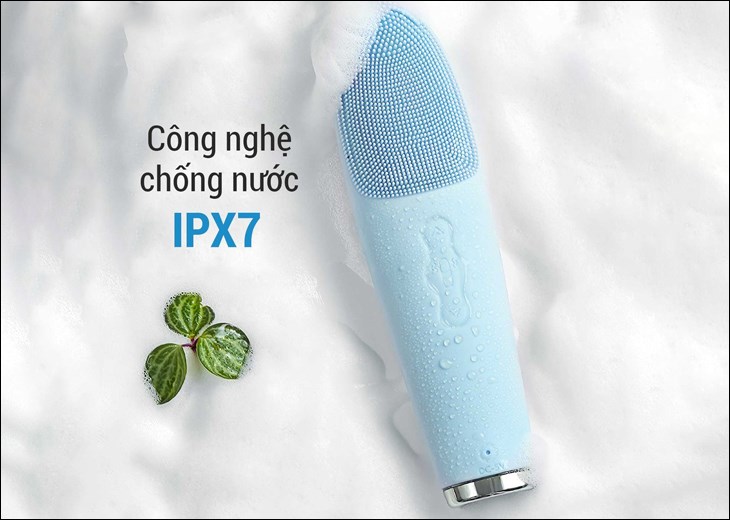 Máy rửa mặt và đẩy tinh chất Dr.Glatt Dua Fit Pro (Màu xanh) đạt chuẩn công nghệ chống nước IPX7