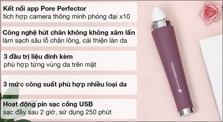 Máy hút mụn giúp bạn làm sạch nhân mụn, ngăn ngừa quá trình hình thành và lây lan vi khuẩn gây mụn