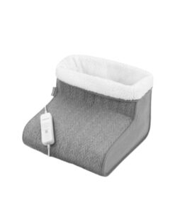 Ủ chân Medisana 60259 FW 150 Fußwärmer - màu ghi, bề mặt dệt kim, lớp lót bên trong có thể tháo ra giặt
