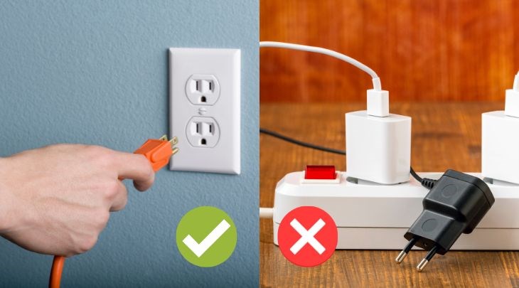 Không dùng chung ổ cắm của nồi cơm điện Cuckoo với nhiều thiết bị điện khác