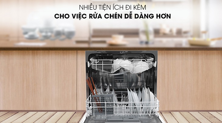 Máy rửa chén mini Electrolux ESF6010BW đi kèm nhiều tiện ích thông minh cho việc rửa chén dễ dàng hơn
