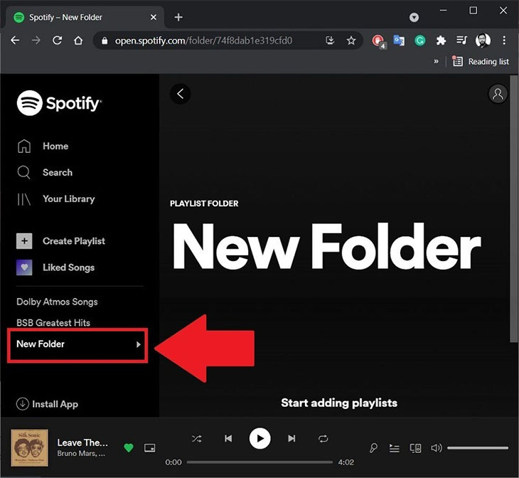 Sắp xếp playlist vào thư mục