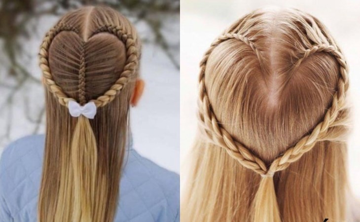 Tết tóc hình trái tim, độc đáo lãng mạn