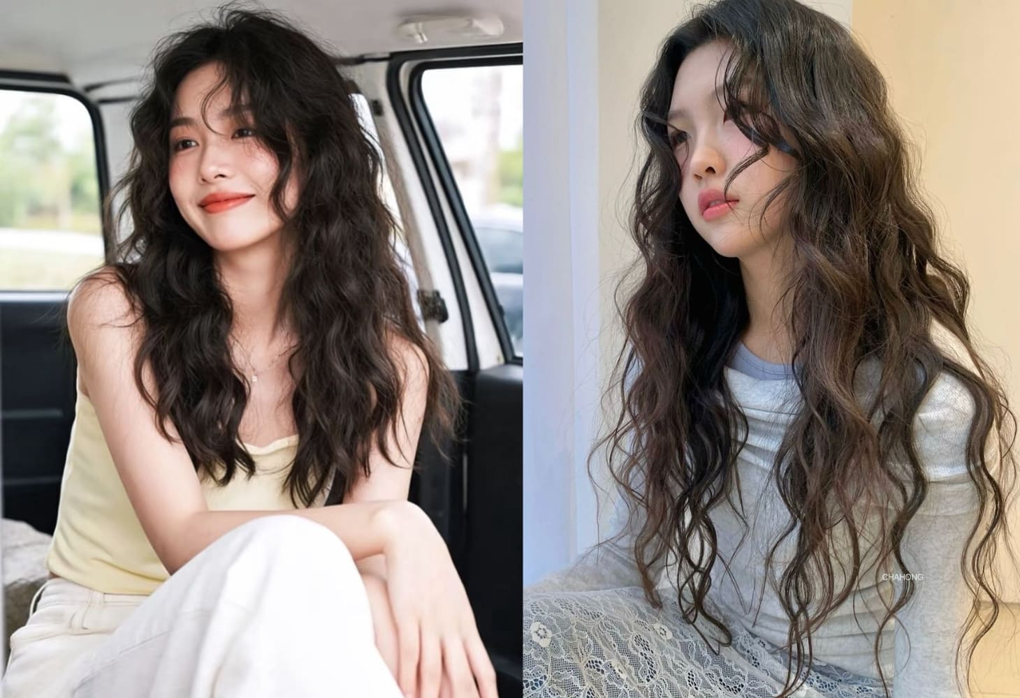 Tóc hippie dài xoăn lơi