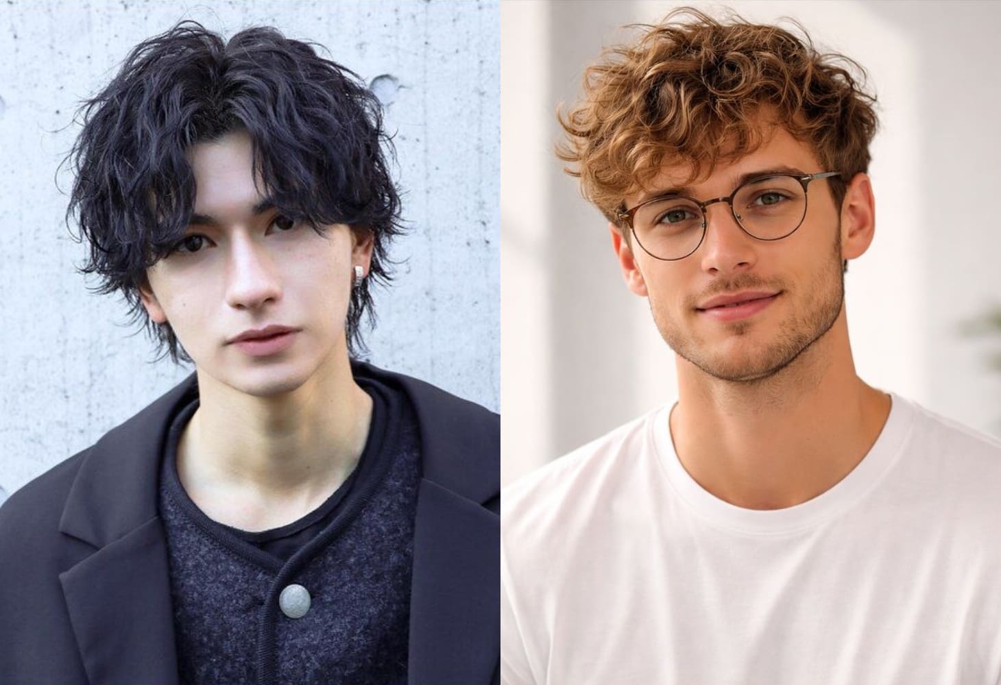 Tóc Side part nam uốn xoăn xù độc đáo