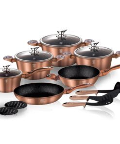 Bộ nồi 15 chi tiết Berlinger Haus BH/1224N Rose gold collection màu vàng hồng