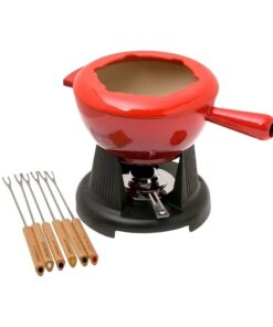 Bộ nồi ăn lẩu/phô mai LeCreuset Fondue-Set 2L Kirsch màu đỏ