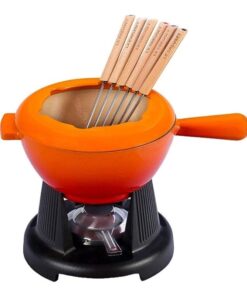 Bộ nồi ăn lẩu/phô mai LeCreuset Fondue-Set 2L Orange màu cam