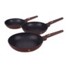 Bộ 3 chảo Berlinger Haus BH/8048 3pcs Frypan Set 20 - 24 - 28cm màu đỏ mận - Leonardo Collection