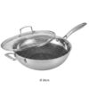 Chảo sâu lòng tổ ong La Gourmet 28cm có quai (vung kính)