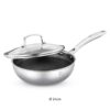 Chảo sâu lòng tổ ong La Gourmet 24cm (vung kính)