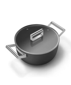 Nồi casserole SMEG CSF2412BLM 24cm màu đen (vung kính)