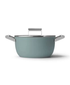 Nồi casserole SMEG CSF2412EGM 24cm màu xanh ngọc (vung kính)