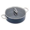 Nồi thấp Joseph Joseph 45046 Space Blue 28cm 4.7L nắp kính
