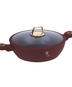 Nồi chảo 2 quai cầm có nắp Berlinger Haus BH/8038 28cm màu đỏ mận - Leonardo Collection