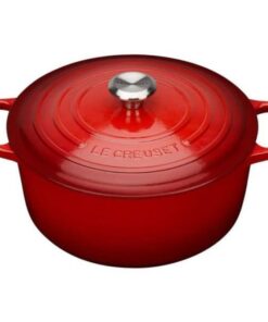 Nồi gang LeCreuset Bräter oval Doufeu 32 cm Kirsche (nắp đựng đá để nấu chậm) - màu đỏ