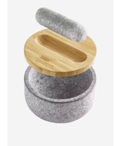 Bộ chày cối Joseph Joseph 20176 Dash Pestle & Mortar with Bamboo Lid - Granite (kèm nắp tre)
