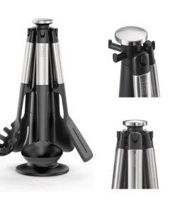 Bộ dụng cụ nấu ăn 5 món silicone kèm giá treo Joseph Joseph 10567 Elevate (Steel)