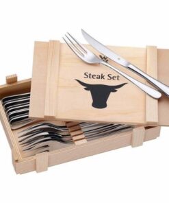 Bộ dao dĩa WMF STEAKBESTECK 12 chiếc gồm 6 dao, 6 dĩa (hộp gỗ)