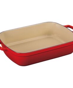 Chảo gang chữ nhật LeCreuset Bratreine 37x29cm Kirsche màu đỏ