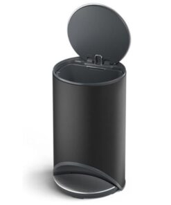 Thùng rác đạp chân Joseph Joseph Arc™ 10L Easy-push Pedal Bin 30151 màu đen mờ