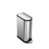 Thùng rác đạp chân nắp mở hình cánh bướm Simplehuman CW2058 18L màu inox