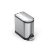Thùng rác đạp chân nắp mở hình cánh bướm Simplehuman CW1899 10L màu inox