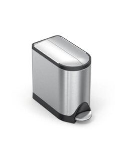 Thùng rác đạp chân nắp mở hình cánh bướm Simplehuman CW1899 10L màu inox