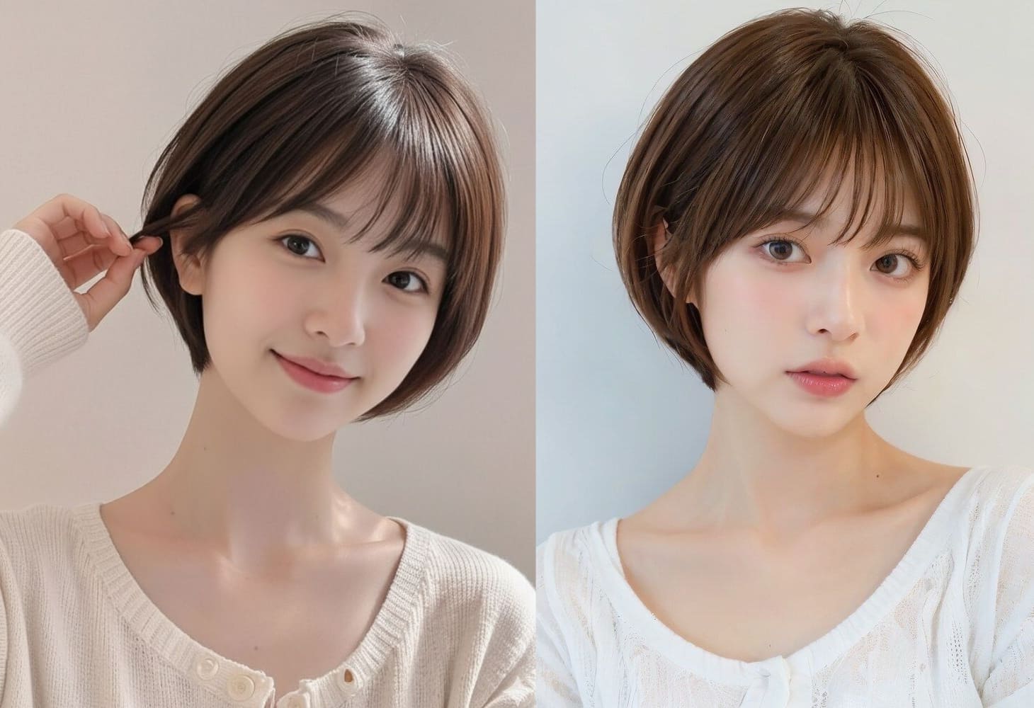 Kiểu tóc tém Hàn Quốc mái thưa trẻ trung