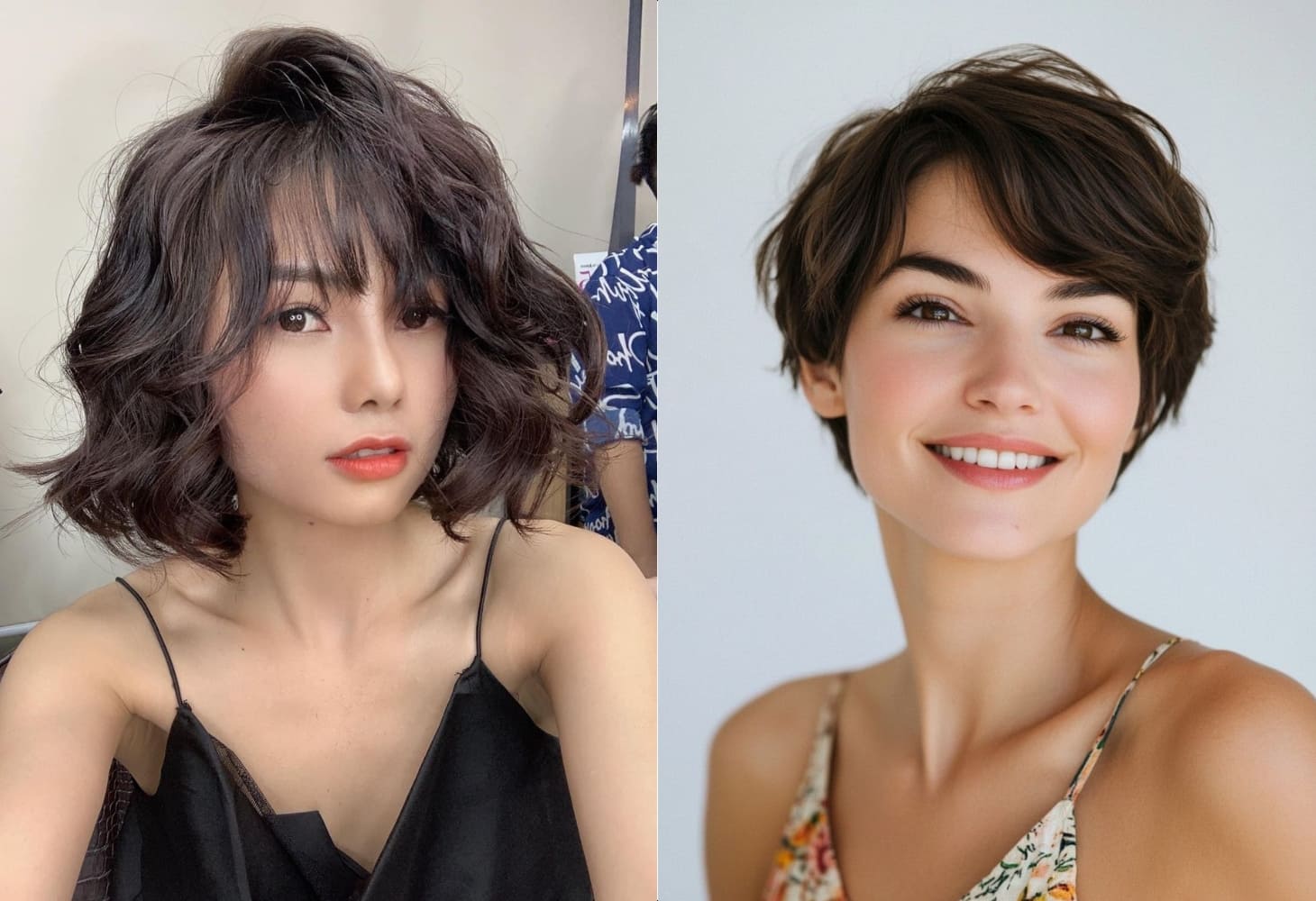 Kiểu tóc tém uốn phồng chân tóc