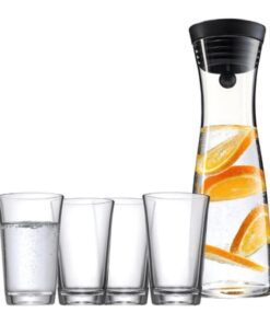 Bộ bình cốc đựng nước thủy tinh WMF Decanter (1 bình 1L và 4 cốc 250ml), (mã vỏ thùng 0617709992)