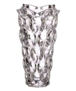 Bình hoa pha lê Bohemia Samba trắng 30cm