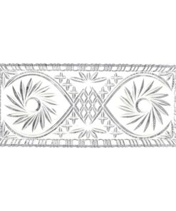 Đĩa dài pha lê Bohemia mài xoáy 40cm