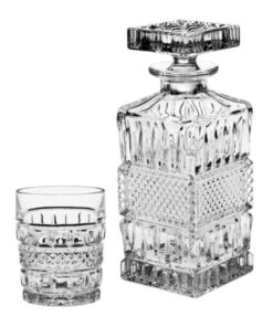 Bộ bình rượu pha lê Bohemia whisky Brittany (1 bình và 6 cốc)
