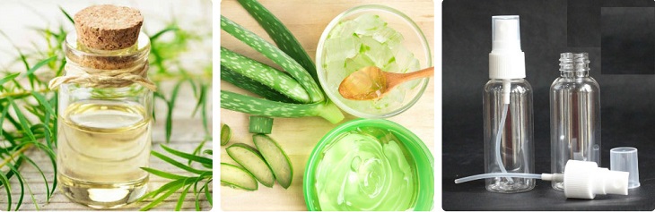 Làm nước rửa tay khô bằng gel nha đam và tinh dầu trà tràm