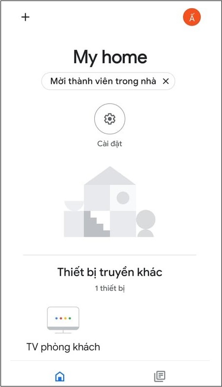 mở ứng dụng trên điện thoại thì nó sẽ tự động tìm và kết nối tivi nhà bạn.