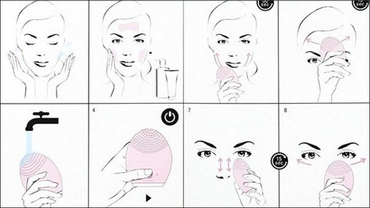 Cách dùng máy rửa mặt