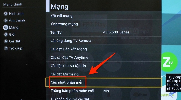 Cập nhật phần mềm hệ thống