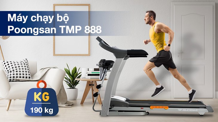 Luyện tập với máy chạy bộ  Poongsan TMP 888 sẽ giúp bạn giảm các bệnh về xương khớp