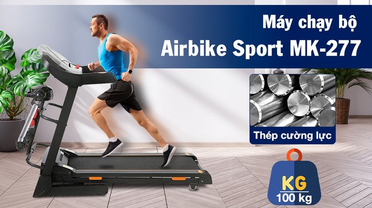Tập luyện với máy chạy bộ  Airbike Sport MK-277 có thể giúp bạn làm giảm nguy cơ mắc bệnh ung thư và huyết áp