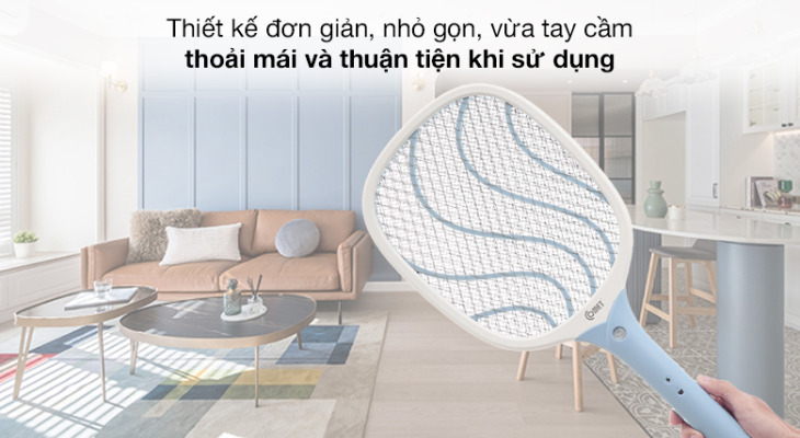 Vợt muỗi Comet CP046 có trọng lượng nhẹ, nhỏ gọn, vừa tay cầm