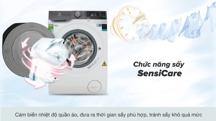 Máy sấy thông hơi Electrolux 8 Kg EDS805KQSA tích hợp công nghệ SensiCare