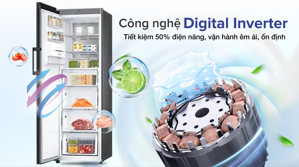 Tủ lạnh Samsung Inverter 323 lít RZ32T744535/SV