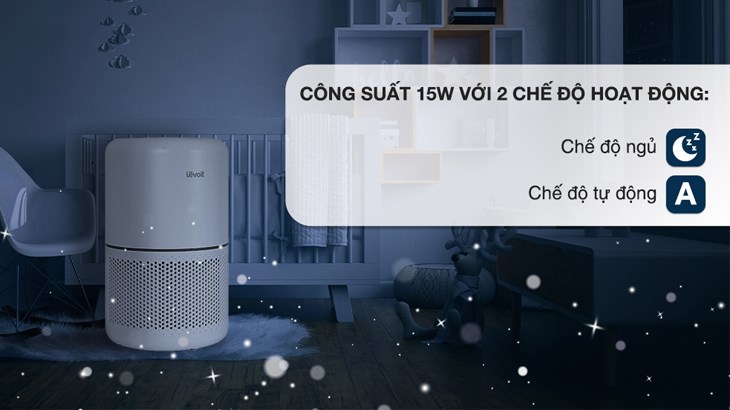Máy hoạt động với công suất mạnh mẽ 15W thích hợp cho phạm vi phòng khoảng 41m2