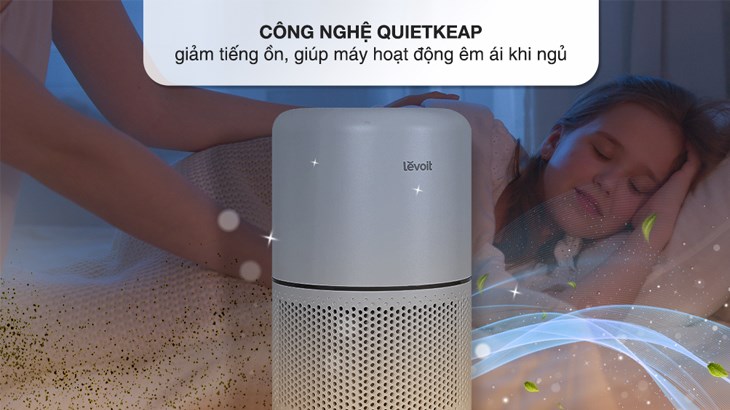 Máy lọc không khí Levoit Core 300s 15W trang bị công nghệ Super Quiet giúp máy vận hành êm ái, giảm tiếng ồn