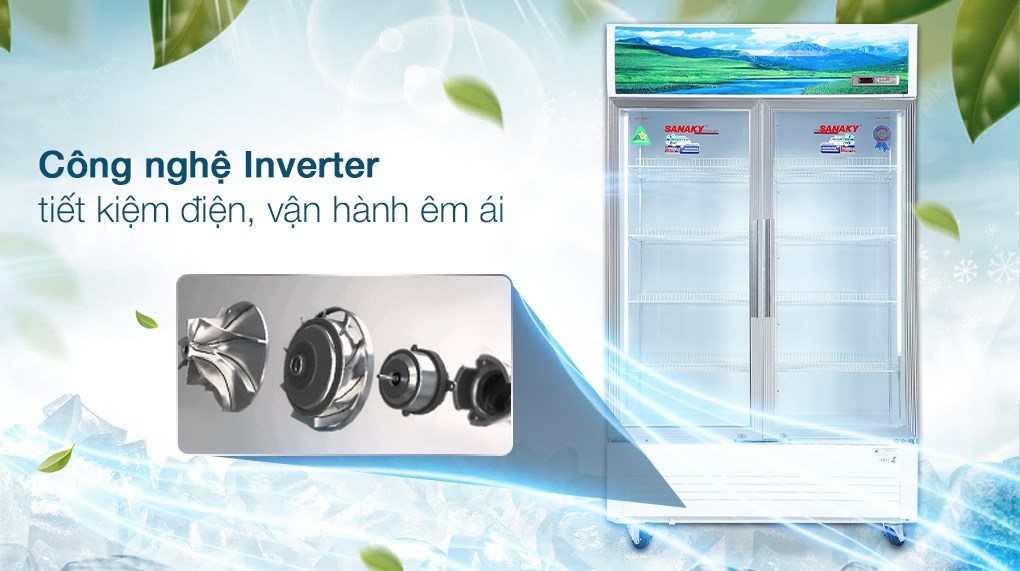 Tủ Mát Sanaky Inverter 1100 lít TM.VH1209HP3 được trang bị công nghệ Inverter siêu tiết kiệm điện