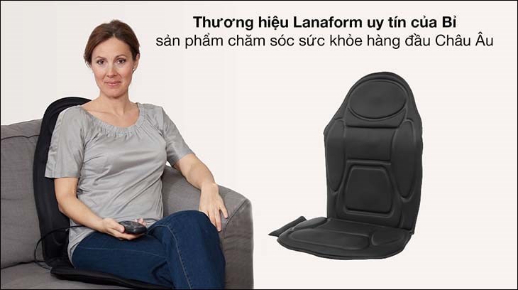 Đệm ghế massage toàn thân Lanaform LA110304 giúp cải thiện tuần hoàn máu, giảm căng thẳng