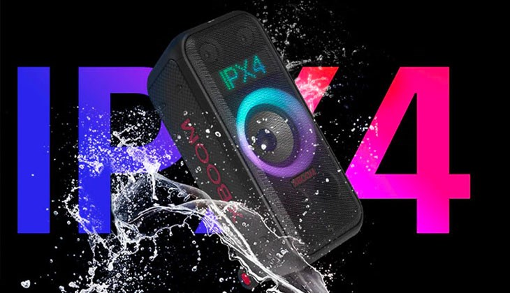 Khả năng chống nước IPX4 được tích hợp trên loa giúp đảm bảo thiết bị an toàn