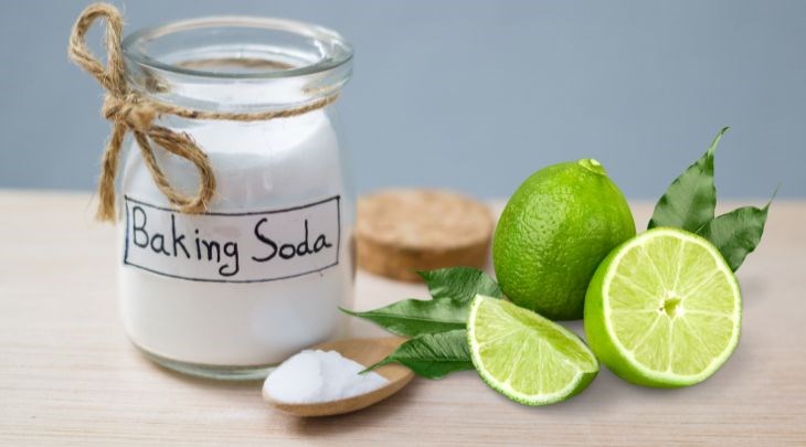 Hỗn hợp nước chanh và baking soda có tác dụng làm sạch mọi bụi bẩn nhanh chóng